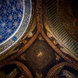 The starred dome of the Mausoleum of Galla Placidia — Ravenna, Italy.