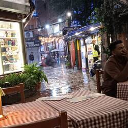 Dinner at the Northfield Cafe on the 10th.  Dodged raindrops and traffic.