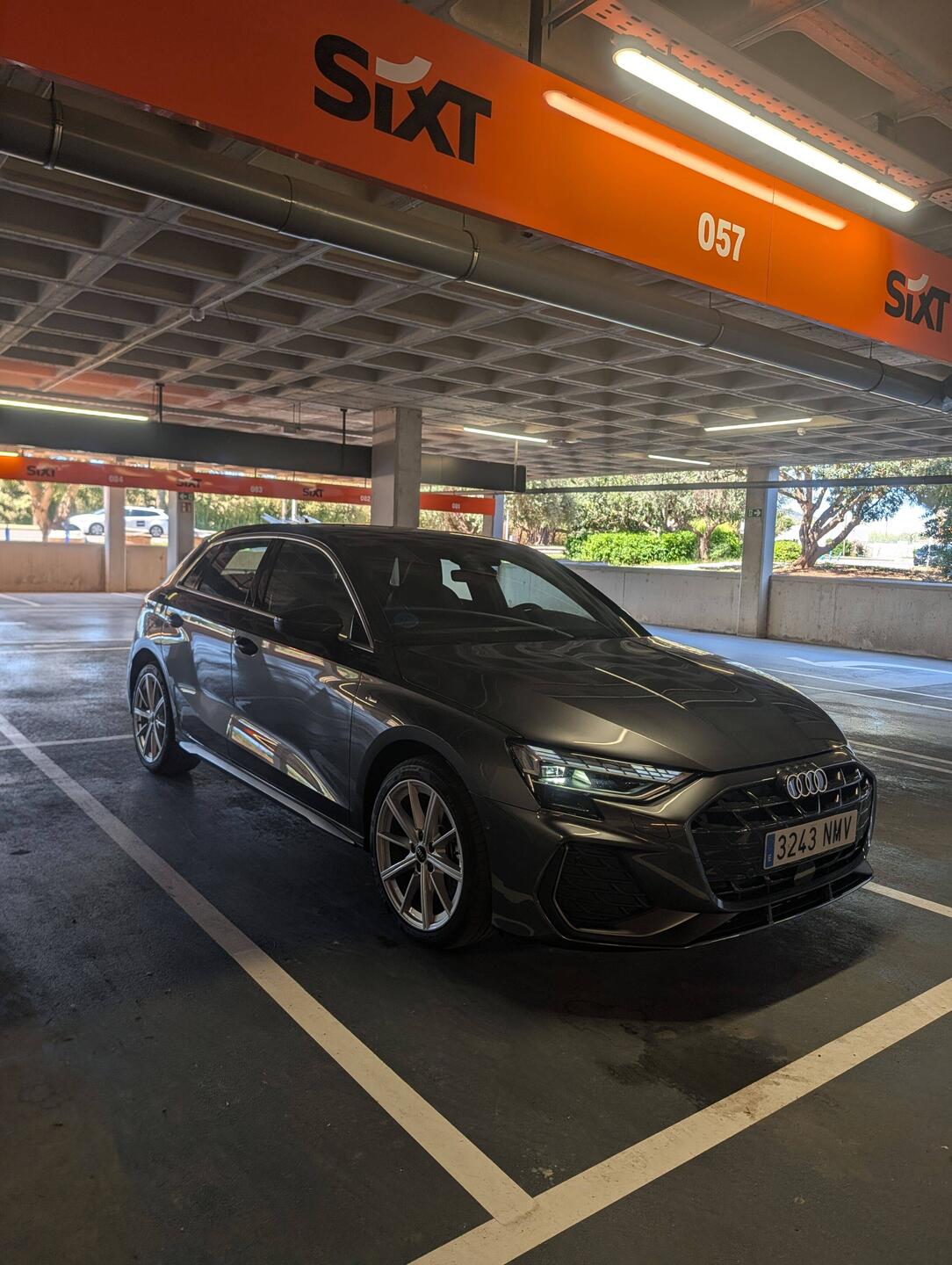 Our rental car, an almost brand new Audi A3!
