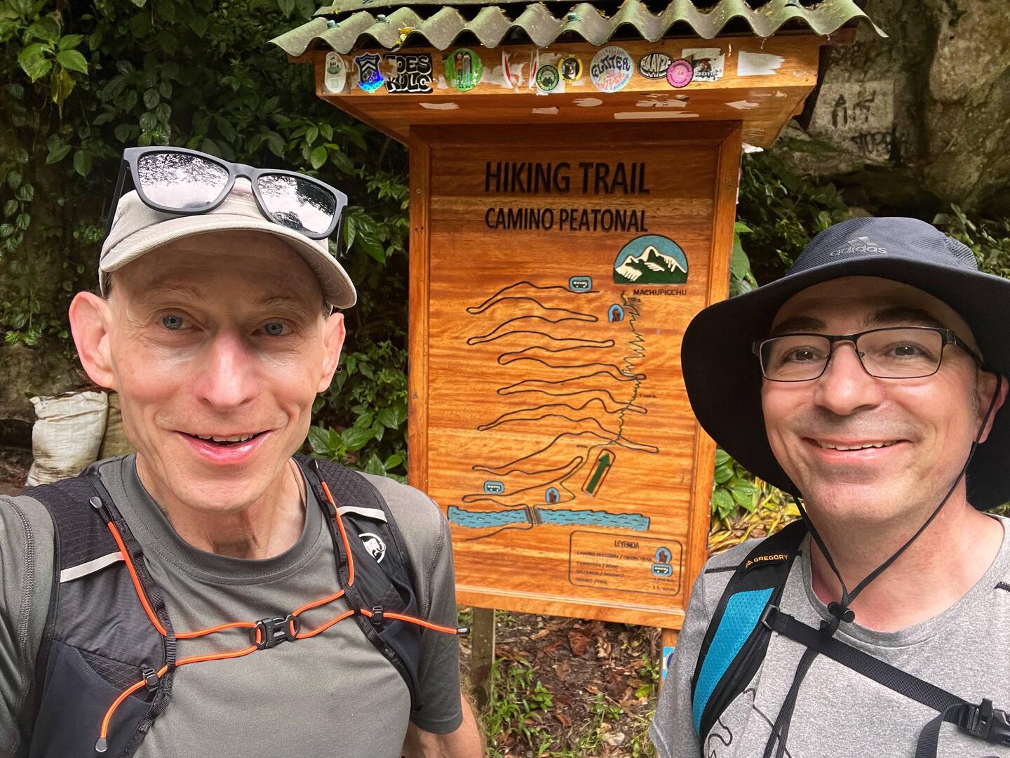 Michael and James at the start of the hike