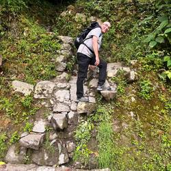 James showing off the type of stairs