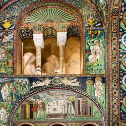 The sacrifice of Abel and Melshizedek (bottom) ... Basilica di San Vitale — Ravenna, Italy.