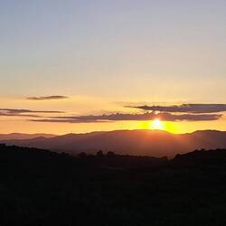 empfangen von einem schönen Sonnenuntergang