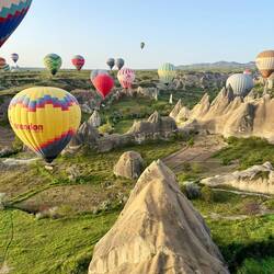 Over the valleys of Cappadocia