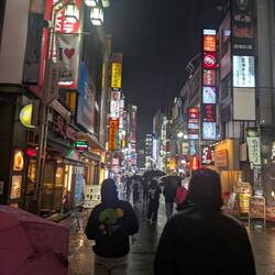 It's raining in Tokyo