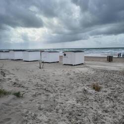 Strandhütten im Bauwagen Stil