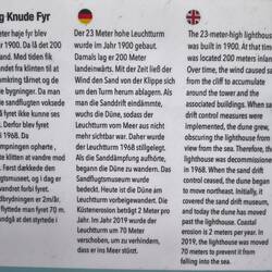 Ein paar Infos zum Leuchtturm in der Wanderdüne