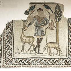 The Good Shepherd (copy) ... from the 4th century ... Domus dei Tappetti di Pietra — Ravenna, Italy.