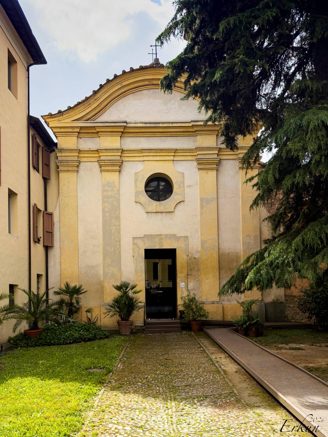 The Domus dei Tappetti di Pietra is in the basement of the Santa Eufemia Church — Ravenna, Italy.
