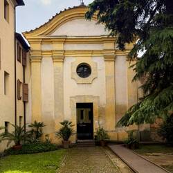The Domus dei Tappetti di Pietra is in the basement of the Santa Eufemia Church — Ravenna, Italy.