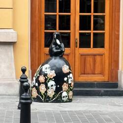 Sculpture in front of the "old" theater