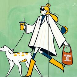 Mural at the café where Mui got his espresso at Piazza della Resistenza.