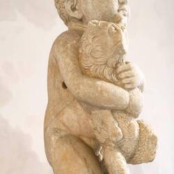 Statue of the child with his dog (1st century) ... National Museum — Ravenna, Italy.