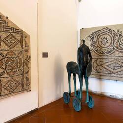 5th & 6th century mosaics stand in counterpoint to P. Staccioli's "Centaur" from 2018.