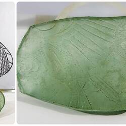 Etched glass artifact (4th-5th century) ... National Museum — Ravenna, Italy.