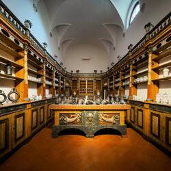 The Moor's Pharmacy is an 18th century apothecary exhibit ... National Museum — Ravenna, Italy.