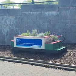 Cute boat style plant trough