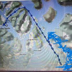 Our route today as captured by my Inreach.