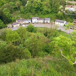 Looking down to the valley bottom