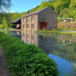 This is the wharf where goods were transferred from the canal onto the High Peak rail wagons