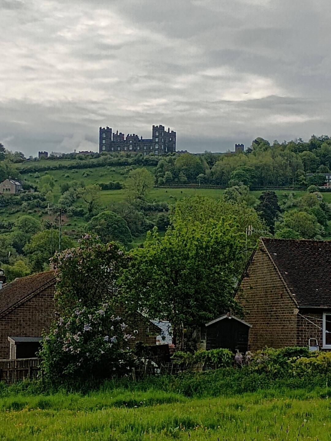 Stunning views from High Tor. Here the sadly abandoned Riber Castle