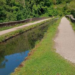The aqueduct to carry the canal over the River Derwent