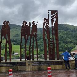 In a small town on the way to Roncesvalles