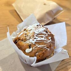 Muffin chocolat blanc - framboise