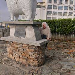 Paul said because he calls me Dolly I had to stand beside the sheep