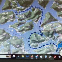 Our route today as recorded by my Inreach.