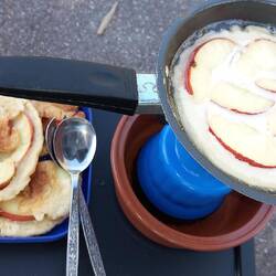 Sonntagspfannkuchen sind gleich fertig...
