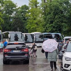 Wir waren rechtzeitig da bevor die Busse kamen
