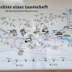 Radweg durch das obere Drautal.