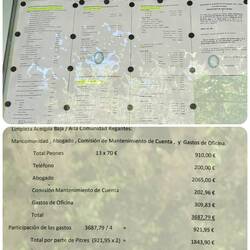 This looks like listings of income and expenses for each local acequia.