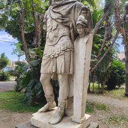 Marble Roman soldier without a head