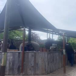 Pizza oven in the garden. The best thin based sour dough pizzas