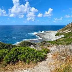 Unser Wanderweg entlang der Küste