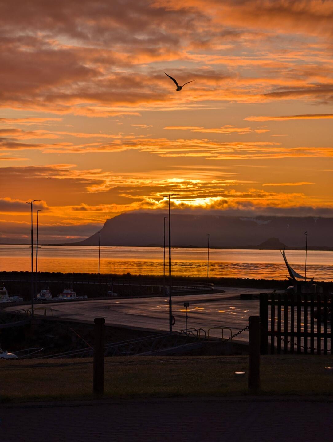 Sonnenaufgang in Stykkishólmur