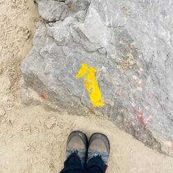 The camino is on the beach!