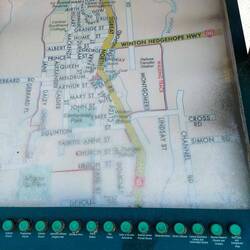 Interesting street map. Push the button and the place you want lights up