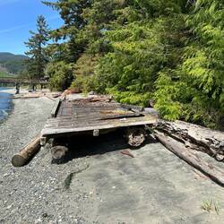 Old dock on the beach