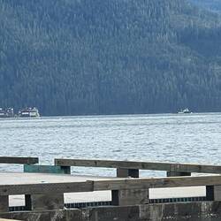 Tug pulling barge