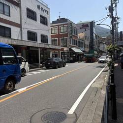 Die Hauptstrasse von Jumoto Hakone.
