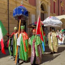 Eritrean Orthodox Tewahdo Church procession @ Piazza de' Celestini — Bologna, Italy.