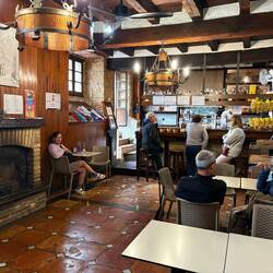 Chilly on the patio, so we were glad there was room inside the bar.
