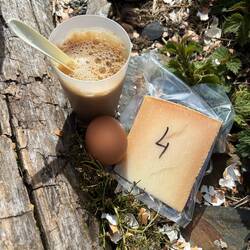The cheese is homemade from his farm.