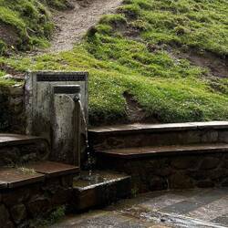 A water fountain along the way.