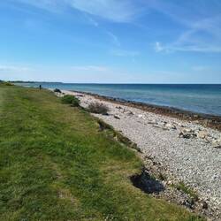 In Odden angekommen erstmal am den Strand