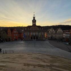 Marktplatz zu Sonnenuntergang