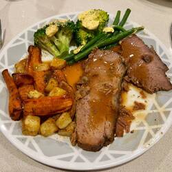 Slow cooked brisket